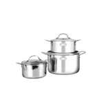 Bộ nồi inox cao cấp 3 lớp đáy liền thân 3741 Trimax 3 chiếc size 16cm, 20cm, 24cm