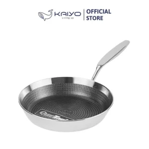 Chảo inox chống dính hoa văn nổi Tri-Ply Kaiyo, size 20 24 26cm