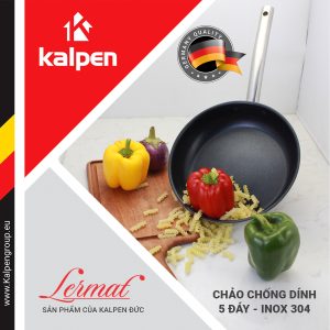 Chảo Chống Dính Inox 5 lớp Kalpen Lermat 24 26 28cm