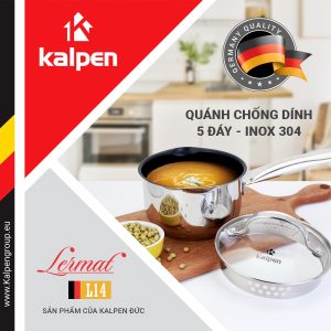 Quánh inox 304 cao cấp 5 đáy Kalpen Lermat L14