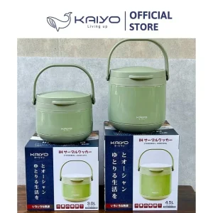 Nồi ủ chân không Kaiyo màu xanh mint, dung tích 3L- 4,5 lít