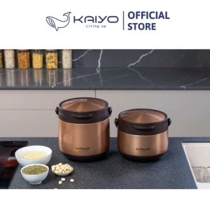 Nồi ủ chân không Kaiyo màu vàng đồng, dung tích 3L- 4,5 lít